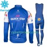Cykeltøj Langærmet Vinter + Bib Cykelbukser 2017 Quick-Step Floors N001